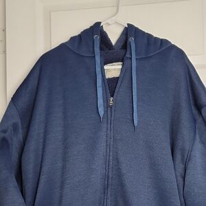 BIG BALL SPORTS FLEECE LINED NAVY HOODIE 3X